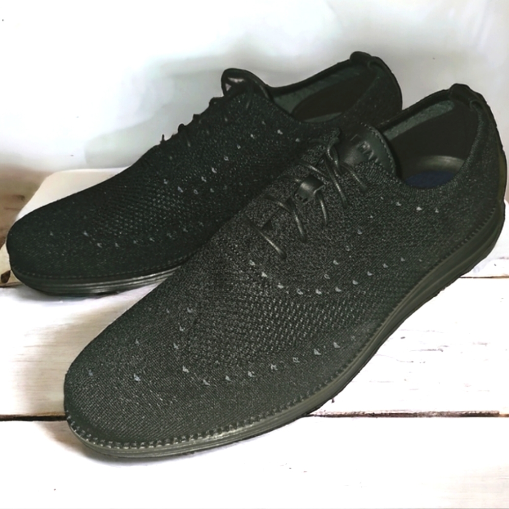 Cole Haan Men's Original Grand Wingtip Stitchlite Oxford Black Loafers Sz13 NWOT